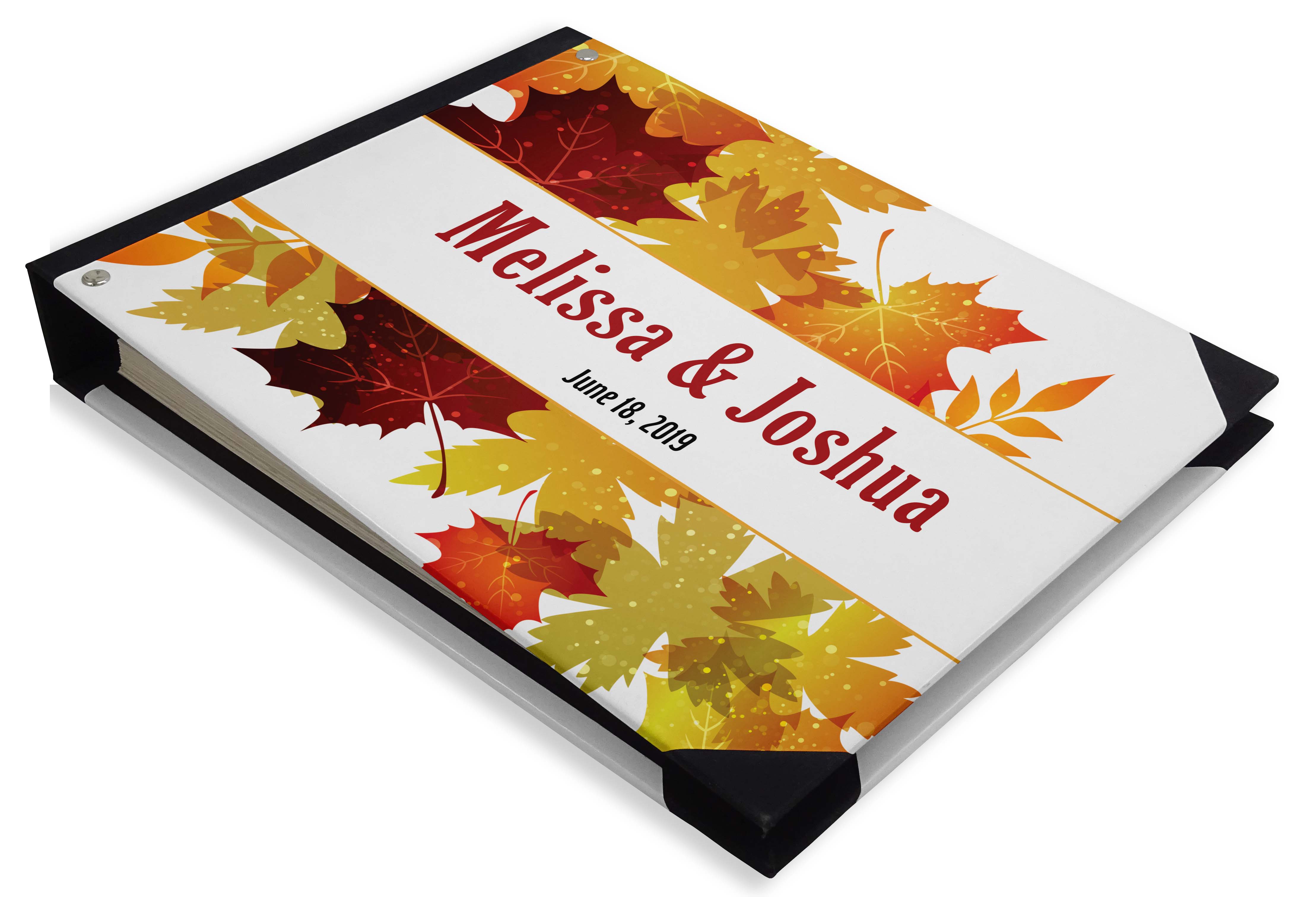 Darling Souvenir Multicolor Leaves Wedding Guest Book Hardbound Guest Sign-in Book Guest Registry Guestbook-9 x 12 Inches